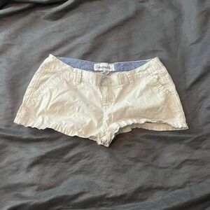 Aeropostale Women's Cream and Tan Shorts